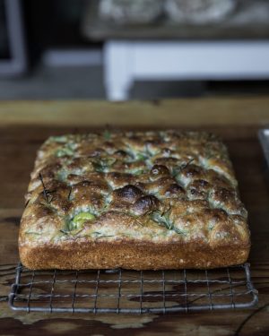 olive sourdough focaccia