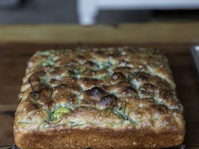 olive sourdough focaccia