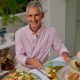 Tim Spector Bread recipe sitting at the table eating